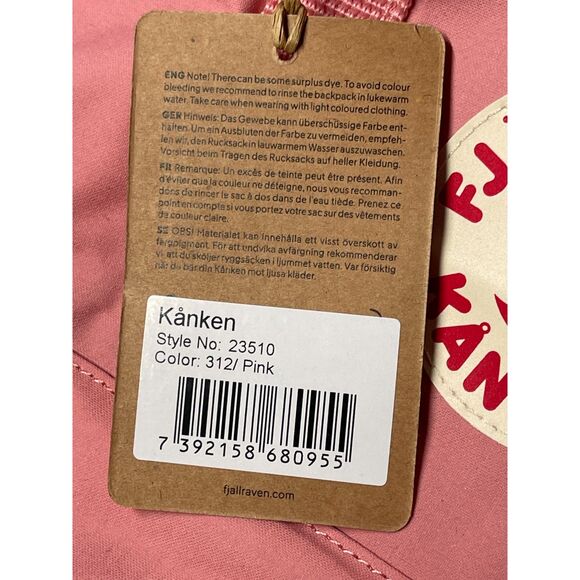 NWT Scandinavian Fjällräven Kånken Backpack & Hip Pack Gift Set – Light Pink - Picture 7 of 10